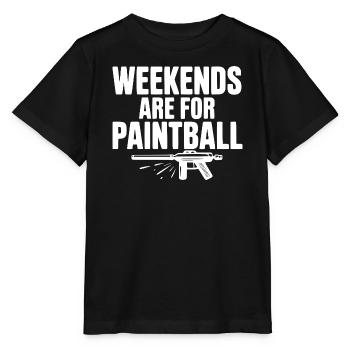 Weekends Are For Paintball - Stanley/Stella MINI CREATOR Kids’ T-Shirt - black - Front - Mikhail (115cm)