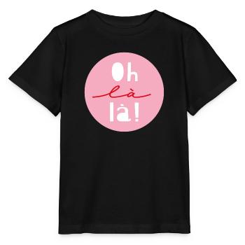 « Oh là là » - T-shirt bio MINI CREATOR Stanley/Stella Enfant - noir - Devant - Mikhail (115cm)