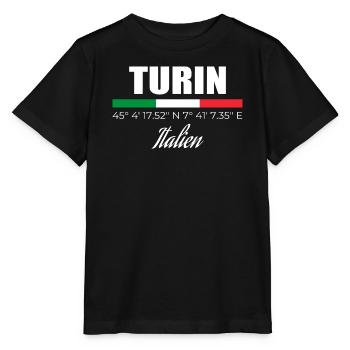 Turin - Stanley/Stella Kinder T-Shirt MINI CREATOR  - Schwarz - Vorne - Mikhail (115cm)