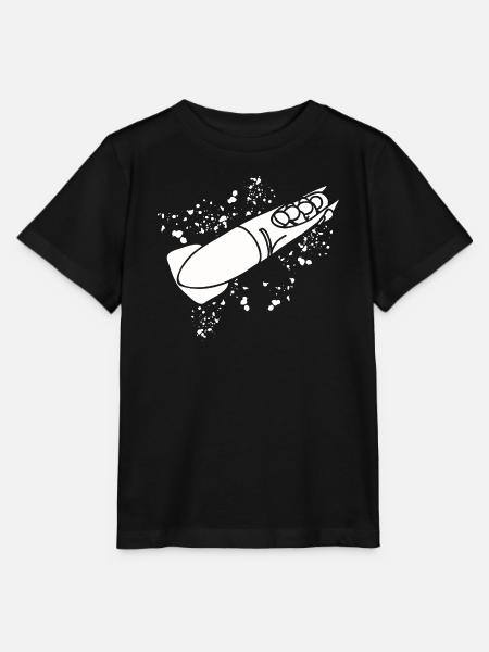 Bobfahrer Bobschlitten Viererbob - Stanley/Stella Kinder T-Shirt MINI CREATOR - Schwarz