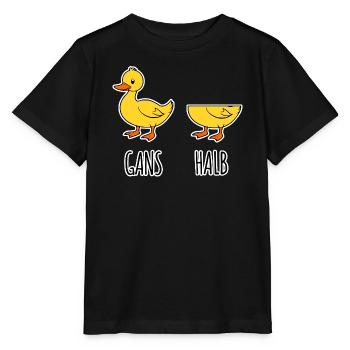 Oie - Demi - Oie entière Demi oie Flat Joke HAHA - T-shirt bio MINI CREATOR Stanley/Stella Enfant - noir - Devant - Mikhail (115cm)