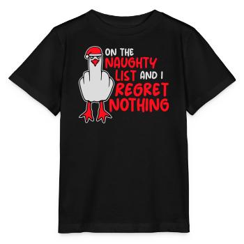 On the naughty list and I regret nothing Böse Möwe - Stanley/Stella MINI CREATOR Kids’ T-Shirt - black - Front - Mikhail (115cm)