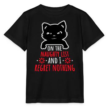On the naughty list and regret nothing Böse Katze - Stanley/Stella MINI CREATOR Kids’ T-Shirt - black - Front - Mikhail (115cm)