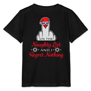 On the naughty list and I regret nothing Böse Möwe - Stanley/Stella MINI CREATOR Kids’ T-Shirt - black - Front - Mikhail (115cm)