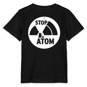 STOP ATOM - Stanley/Stella Kinder T-Shirt MINI CREATOR  - Schwarz - Vorne - Mikhail (115cm)