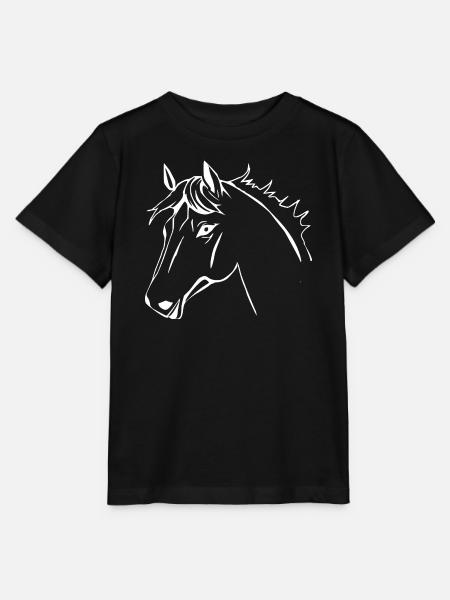 Pferde T-shirt Geschenk Reiter - Stanley/Stella Kinder T-Shirt MINI CREATOR - Schwarz