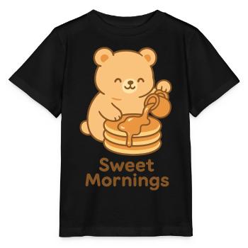 Sweet Mornings Bear Pour - Stanley/Stella Kinder T-Shirt MINI CREATOR  - Schwarz - Vorne - Mikhail (115cm)