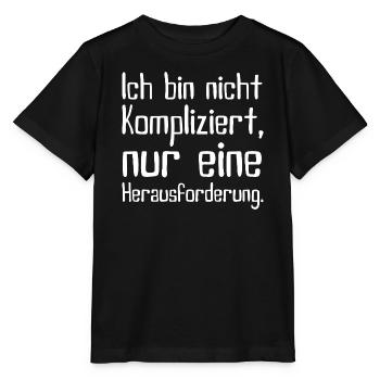 Not complicated – challenge - Stanley/Stella MINI CREATOR Kids’ T-Shirt - black - Front - Mikhail (115cm)