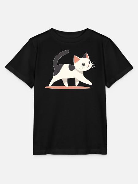Katze - Stanley/Stella Kinder T-Shirt MINI CREATOR - Schwarz