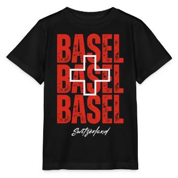Bâle Suisse, un souvenir de Bâle - T-shirt bio MINI CREATOR Stanley/Stella Enfant - noir - Devant - Mikhail (115cm)