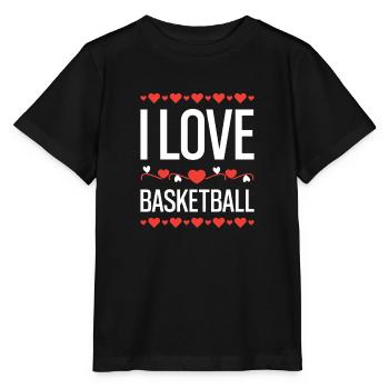 I Love Basketball - Stanley/Stella MINI CREATOR Kids’ T-Shirt - black - Front - Mikhail (115cm)