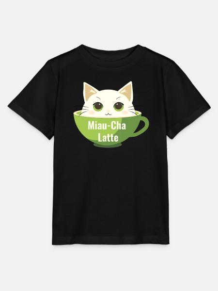 Miau-Cha Latte - Stanley/Stella Kinder T-Shirt MINI CREATOR - Schwarz