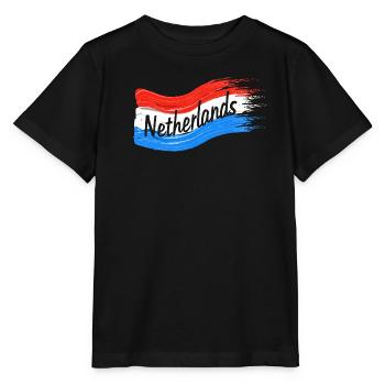 Netherlands Flag - Stanley/Stella MINI CREATOR Kids’ T-Shirt - black - Front - Mikhail (115cm)