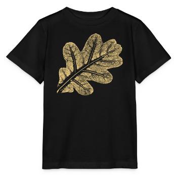 Feuille de chêne / Feuille de chêne - Nature Design - T-shirt bio MINI CREATOR Stanley/Stella Enfant - noir - Devant - Mikhail (115cm)
