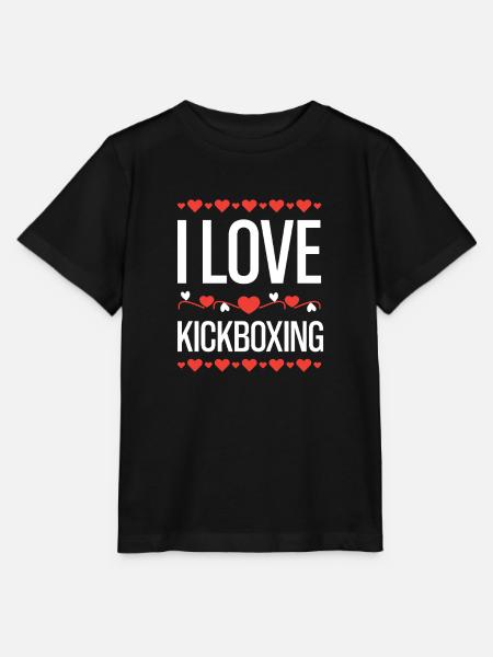 I Love Kickboxing - Stanley/Stella Kinder T-Shirt MINI CREATOR - Schwarz