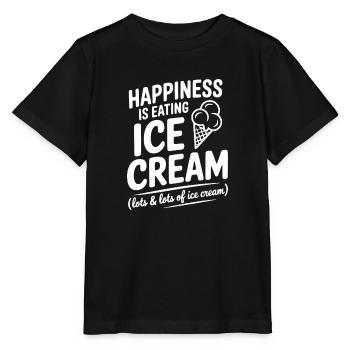 Glück ist Sahne essen - Stanley/Stella Kinder T-Shirt MINI CREATOR  - Schwarz - Vorne - Mikhail (115cm)