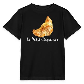 Croissant Petit-déjeuner Français Design - T-shirt bio MINI CREATOR Stanley/Stella Enfant - noir - Devant - Mikhail (115cm)