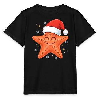 Noël des étoiles de mer - T-shirt bio MINI CREATOR Stanley/Stella Enfant - noir - Devant - Mikhail (115cm)
