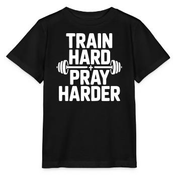 Trainiere hart, bete noch härter. - Stanley/Stella Kinder T-Shirt MINI CREATOR  - Schwarz - Vorne - Mikhail (115cm)