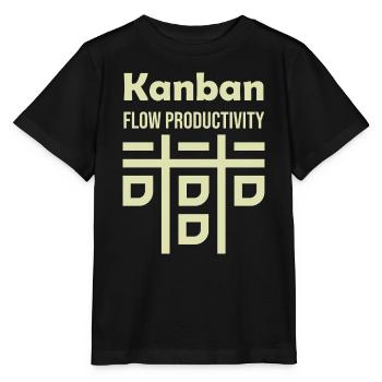 Kanban Flux Productivité - T-shirt bio MINI CREATOR Stanley/Stella Enfant - noir - Devant - Mikhail (115cm)