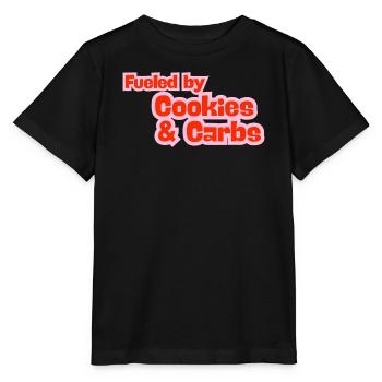 Fueled by Cookies & Carbs - Stanley/Stella MINI CREATOR Kids’ T-Shirt - black - Front - Mikhail (115cm)