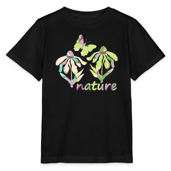 color nature - bloom - Stanley/Stella MINI CREATOR Kids’ T-Shirt - black - Front - Mikhail (115cm)