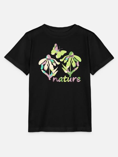 Couleur Nature - Floraison - T-shirt bio MINI CREATOR Stanley/Stella Enfant - noir