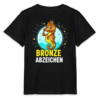Bronze Badge Swimming Course Passed - Stanley/Stella MINI CREATOR Kids’ T-Shirt - black - Front - Mikhail (115cm)