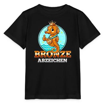 Seahorse Bronze Badge Swimming Course - Stanley/Stella MINI CREATOR Kids’ T-Shirt - black - Front - Mikhail (115cm)