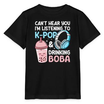 K-Pop Korea-Popmusik Bubble Tea Boba - Stanley/Stella Kinder T-Shirt MINI CREATOR  - Schwarz - Vorne - Mikhail (115cm)
