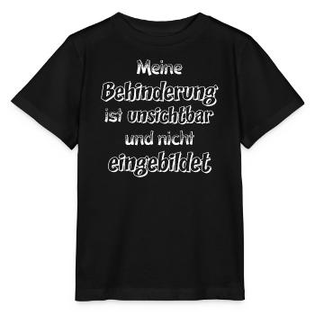 Dicton invisible sur le handicap - T-shirt bio MINI CREATOR Stanley/Stella Enfant - noir - Devant - Mikhail (115cm)