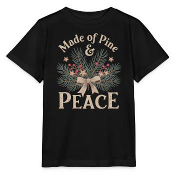 Natürliches Weihnachtsmotiv - Stanley/Stella Kinder T-Shirt MINI CREATOR  - Schwarz - Vorne - Mikhail (115cm)