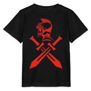 Red Knight's Skull and Crossed Swords - Stanley/Stella MINI CREATOR Kids’ T-Shirt - black - Front - Mikhail (115cm)