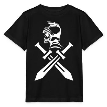 White Knight Skull and Crossed Swords - Stanley/Stella MINI CREATOR Kids’ T-Shirt - black - Front - Mikhail (115cm)