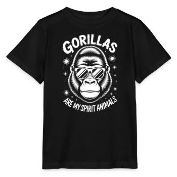 Gorilla Saying Gorillas Funny Gorilla Gift - Stanley/Stella MINI CREATOR Kids’ T-Shirt - black - Front - Mikhail (115cm)