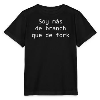 Ich bin eher ein Ast als eine Gabel - Stanley/Stella Kinder T-Shirt MINI CREATOR  - Schwarz - Vorne - Mikhail (115cm)