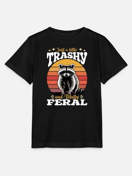 Funny Raccoon - Stanley/Stella Kinder T-Shirt MINI CREATOR  - Schwarz
