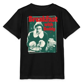 Buddy The Elf – Breakfast With Buddy - Stanley/Stella MINI CREATOR Kids’ T-Shirt - black - Front - Mikhail (115cm)
