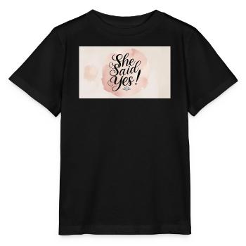 She Said Yes – Engagement Party Style - Stanley/Stella MINI CREATOR Kids’ T-Shirt - black - Front - Mikhail (115cm)