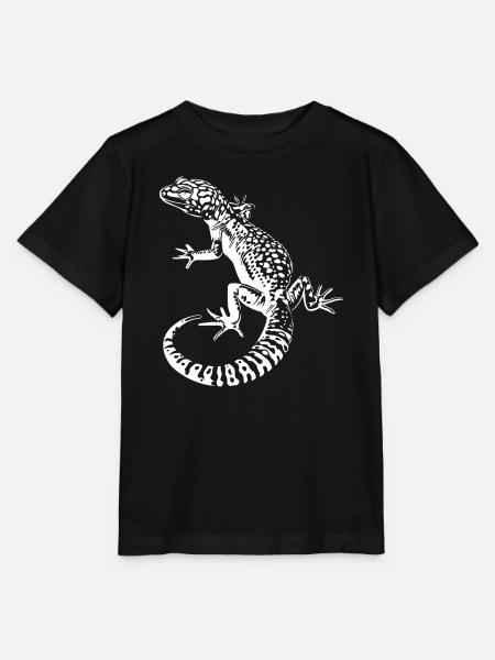 Gecko Leopardgecko Kontrast - Stanley/Stella Kinder T-Shirt MINI CREATOR - Schwarz