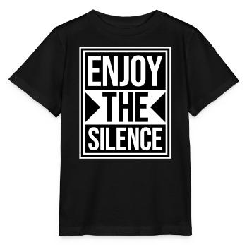 Enjoy The Silence Saying Calm Silence Introvert - Stanley/Stella MINI CREATOR Kids’ T-Shirt - black - Front - Mikhail (115cm)