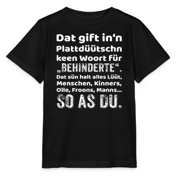 Low German Provocation Inclusion - Stanley/Stella MINI CREATOR Kids’ T-Shirt - black - Front - Mikhail (115cm)