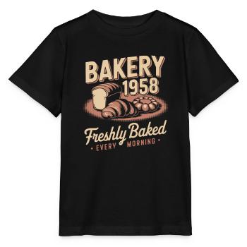 Boulangerie Vintage Publicité - T-shirt bio MINI CREATOR Stanley/Stella Enfant - noir - Devant - Mikhail (115cm)