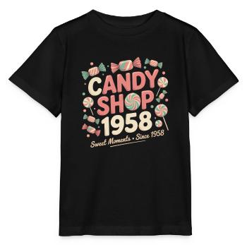 Confiserie Vintage Publicité - T-shirt bio MINI CREATOR Stanley/Stella Enfant - noir - Devant - Mikhail (115cm)