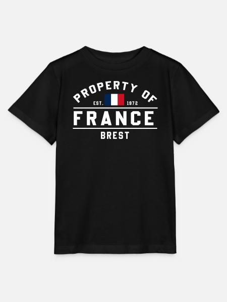 Französisches Eigentum Brest Logo - Stanley/Stella Kinder T-Shirt MINI CREATOR  - Schwarz