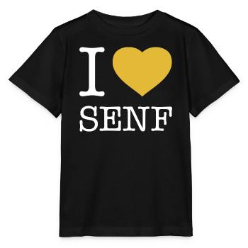 I love Senf - Stanley/Stella Kinder T-Shirt MINI CREATOR  - Schwarz - Vorne - Mikhail (115cm)