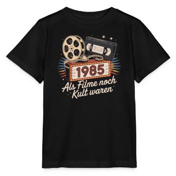 1985 film culte nostalgie chemise - T-shirt bio MINI CREATOR Stanley/Stella Enfant - noir - Devant - Mikhail (115cm)