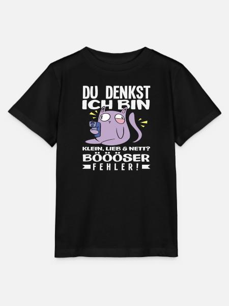 Böser Fehler Kleine Katze - Stanley/Stella Kinder T-Shirt MINI CREATOR  - Schwarz