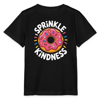 Sprinkle Kindness Warmth Donut Love - Stanley/Stella MINI CREATOR Kids’ T-Shirt - black - Front - Mikhail (115cm)