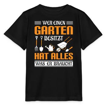 Garden Gardener Gardening Gardening Gardening Gardening - Stanley/Stella MINI CREATOR Kids’ T-Shirt - black - Front - Mikhail (115cm)